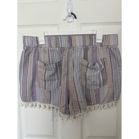 Rewash Brand Linen Blend High Rise Shorts Size XL Bohemian Festival Beachy - Picture 3 of 5